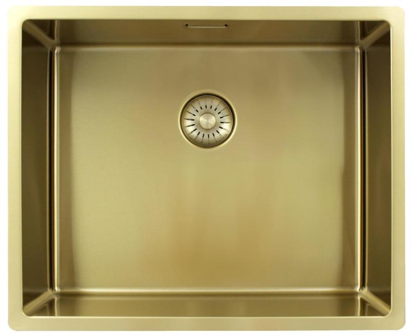 Pure.Sink Exclusivo Zlato pomivalno korito 50x40 cm 10mm polmer podgradnje, ravne gradnje in nadgradnje PEX5040-60