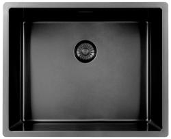 Pure.Sink Exclusivo Gun metal umivalnik 50x40 cm 10mm radij podgradnja, ravna gradnja in nadgradnja PEX5040-61