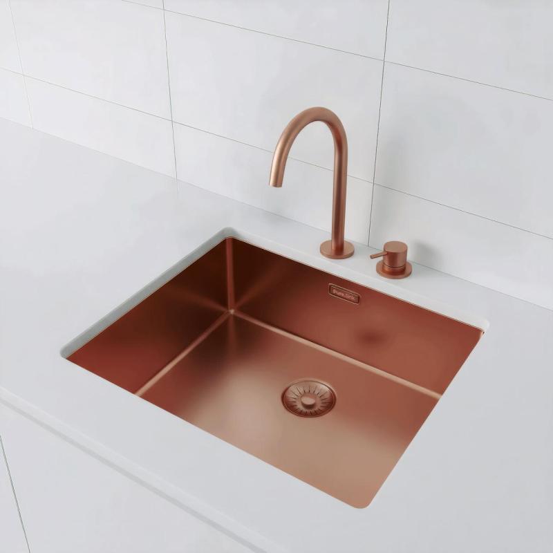 Pure.Sink Exclusivo Bakreni umivalnik 50x40 cm 10mm radij podgradnja, ravna gradnja in nadgradnja PEX5040-62
