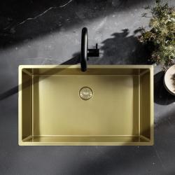 Pure.Sink Exclusivo veliko zlato korito 70x40 cm 10mm radij podgradnja, ravna vgradnja in nadgradnja PEX7040-60