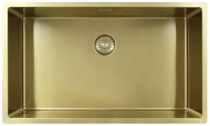 Pure.Sink Exclusivo veliko zlato korito 70x40 cm 10mm radij podgradnja, ravna vgradnja in nadgradnja PEX7040-60