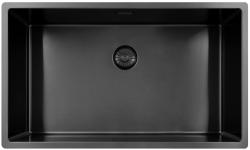 Pure.Sink Exclusivo veliko Gun metal pomivalno korito 70x40 cm 10mm polmer podgradnje, vgradnje in nadgradnje PEX7040-61