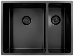 Pure.Sink Exclusivo Gun Metal 1,5 pol in pol umivalnik 34+18 cm 10mm polmer PEX341840-61