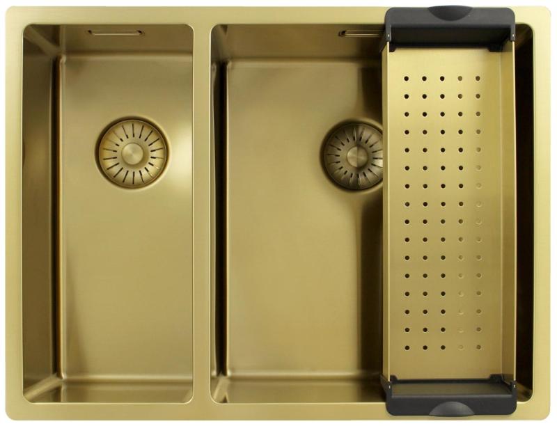 Pure.Sink Exclusivo Zlato 1,5 enainpol umivalnika 18+34 cm 10mm radij PEX183440-60