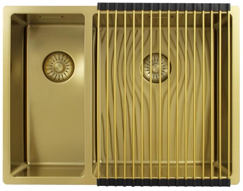 Pure.Sink Exclusivo Zlato 1,5 enainpol umivalnika 18+34 cm 10mm radij PEX183440-60