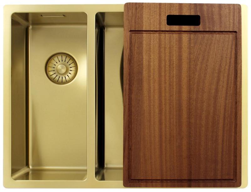 Pure.Sink Exclusivo Zlato 1,5 enainpol umivalnika 18+34 cm 10mm radij PEX183440-60