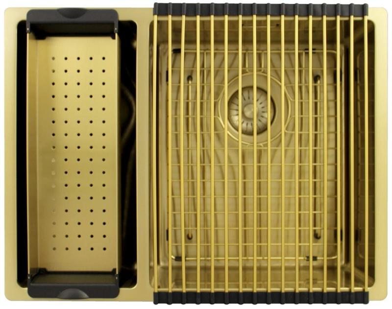 Pure.Sink Exclusivo Zlato 1,5 enainpol umivalnika 18+34 cm 10mm radij PEX183440-60