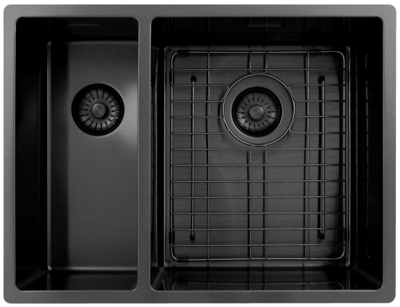 Pure.Sink Exclusivo Gun Metal 1,5 pol in pol pomivalno korito 18+34 cm 10mm radij PEX183440-61