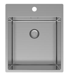 Pure.Sink Exclusivo RVS umivalnik 44x52 cm Tapwing z luknjo za pipo 10mm radius PEX4040T-02