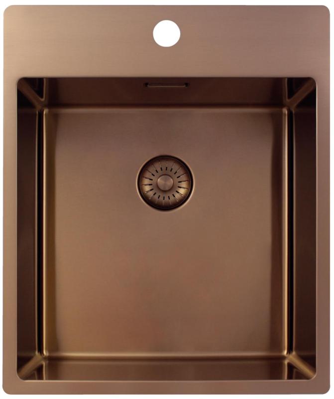 Pure.Sink Exclusivo Bakreno umivalno korito 44x52 cm Tapwing z odprtino za pipa 10mm radius PEX4040T-62