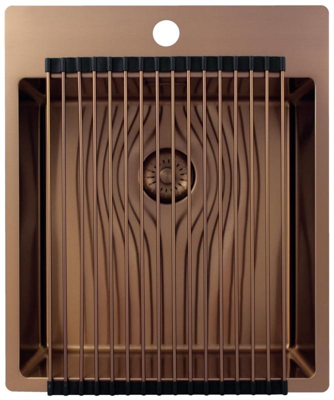 Pure.Sink Exclusivo Bakreno umivalno korito 44x52 cm Tapwing z odprtino za pipa 10mm radius PEX4040T-62