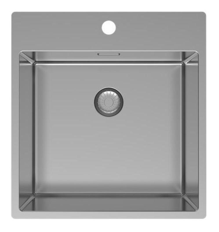 Pure.Sink Exclusivo RVS umivalnik 49x52 cm Tapwing z luknjo za pipo, radij 10mm PEX4540T-02