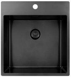 Pure.Sink Exclusivo Gun Metal umivalnik 49x52 cm Tapwing z luknjo za pipo 10mm radius PEX4540T-61