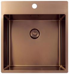 Pure.Sink Exclusivo bakreno pomivalno korito 49x52 cm Tapwing z odprtino za pipo 10mm radius PEX4540T-62