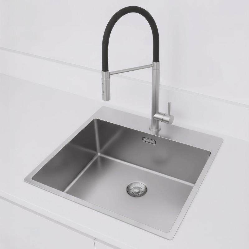 Pure.Sink Exclusivo RVS umivalnik 54x52cm Tapwing z luknjico za pipo, radius 10mm PEX5040T-02