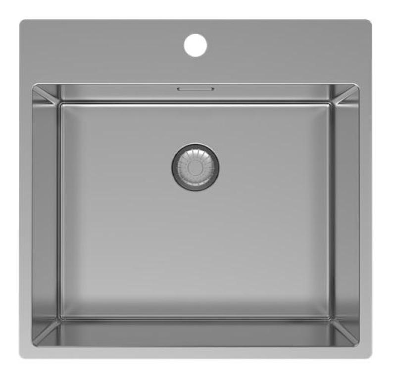 Pure.Sink Exclusivo RVS umivalnik 54x52cm Tapwing z luknjico za pipo, radius 10mm PEX5040T-02