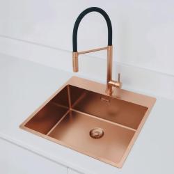Pure.Sink Exclusivo Bakreni umivalnik 54x52 cm Tapwing z luknjo za pipo 10mm radius PEX5040T-62