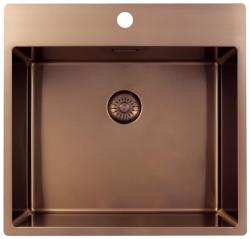 Pure.Sink Exclusivo Bakreni umivalnik 54x52 cm Tapwing z luknjo za pipo 10mm radius PEX5040T-62