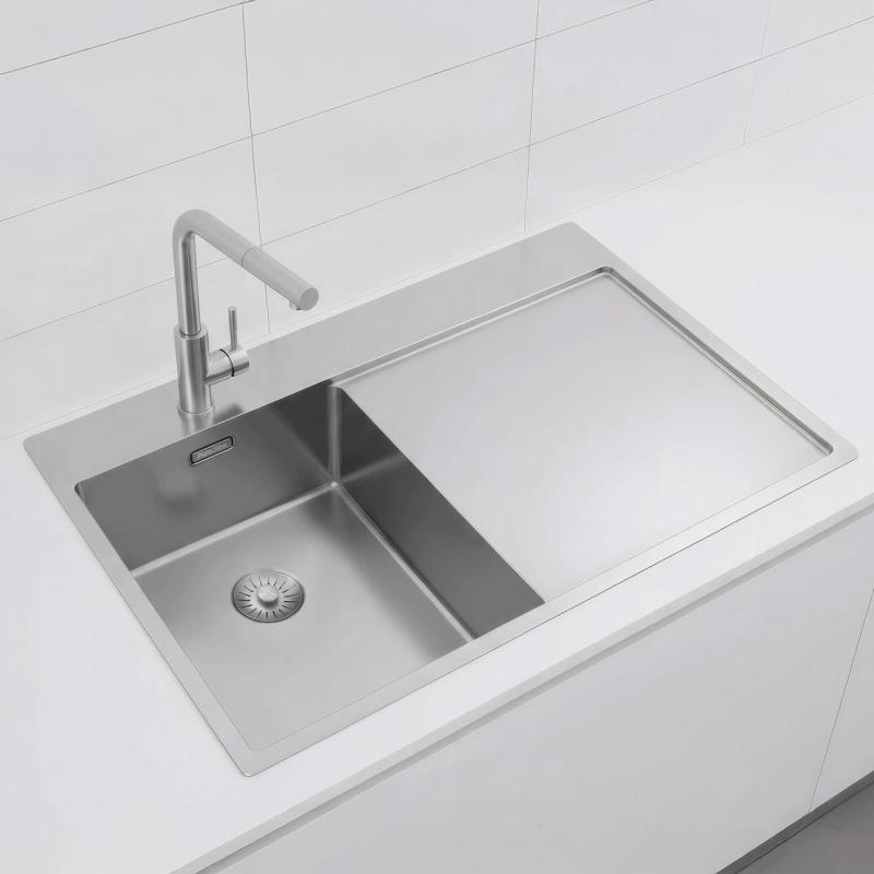 Pure.Sink Exclusivo RVS majhno korito z odcejevalnikom 78x52 cm Tapwing levo PEX3478LT-02