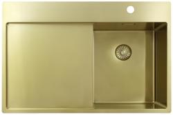 Pure.Sink Exclusivo Zlati majhen umivalnik z odcejalnikom 78x52 cm Tapwing desno PEX3478RT-60