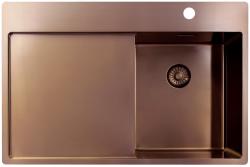 Pure.Sink Exclusivo Bakreni mali umivalnik z odcejalnikom 78x52 cm Tapwing desno PEX3478RT-62
