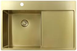Pure.Sink Exclusivo Zlato pomivalno korito z odcejalnim delom 78x52 cm Tapwing levo PEX4078LT-60