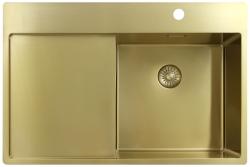 Pure.Sink Exclusivo Zlato umivalnik z odcejalnikom 78x52 cm Tapwing desno PEX4078RT-60