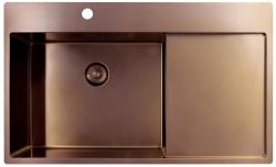 Pure.Sink Exclusivo Bakreni umivalnik z odcejevalnim delom 86x52 cm Tapwing na levi strani PEX5086LT-62
