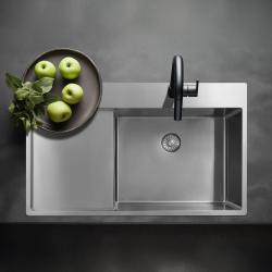 Pure.Sink Exclusivo RVS pomivalno korito z odcejalnikom 86x52 cm Tapwing desno PEX5086RT-02