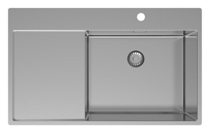 Pure.Sink Exclusivo RVS pomivalno korito z odcejalnikom 86x52 cm Tapwing desno PEX5086RT-02