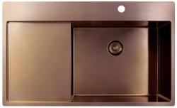 Pure.Sink Exclusivo Bakreni umivalnik z odcejalnikom 86x52 cm Tapwing desno PEX5086RT-62