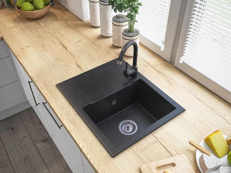 Graniteland Nex Granit Arduin trdi kamen videz umivalnik z odcejalnikom 574x464 mm 1208971426