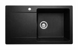 Graniteland Liri Granitni Črni pomivalno korito z odcejevalnikom 765x448 mm 1208971438