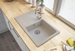 Graniteland Liri Granitni Bež umivalnik z odcejevalnikom 765x448 mm 1208971439