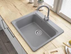 Graniteland Vastone Granitno Pomivalno Korito 619x522 mm Siva Nadgradnja s Kranjsko Luknjo in RVS Čepom 1208971448