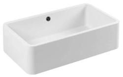 Ausmann Ceramic Mira Keramično Belo Pomivalno Korito - Vgradnja pod ali med 795 x 460 mm z Gun metal čepom 1208971468