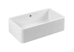 Ausmann Ceramic Mira Keramično Belo Korito - Podgradnja in Vgradnja 795 x 460 mm z Belim zamaškom 1208971470