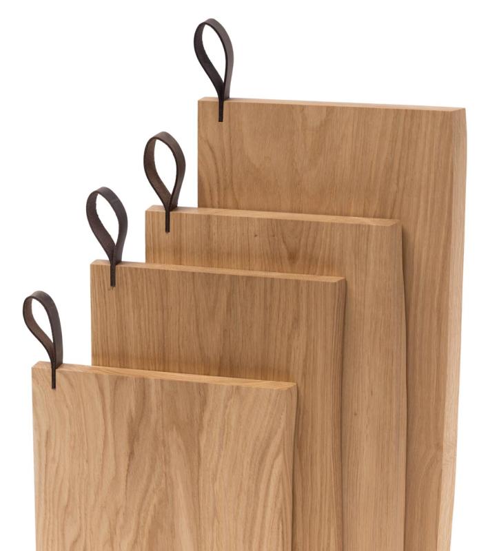 Woodsea Chop-Chop Oak M - Hrastova deska za rezanje 35x24cm z usnjenim ročajem 1208971540