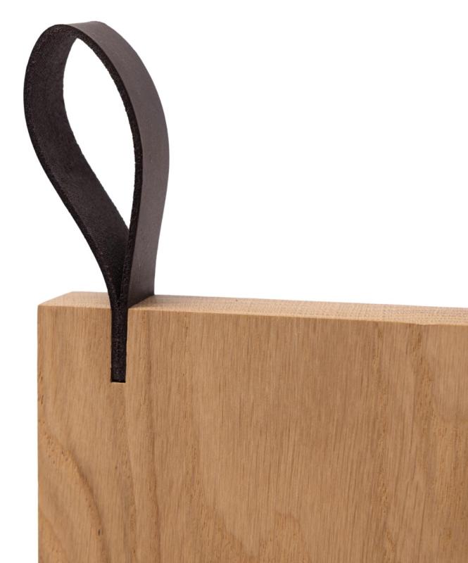 Woodsea Chop-Chop Oak L - Hrastova rezalna deska 40x24cm z usnjenim ročajem 1208971541