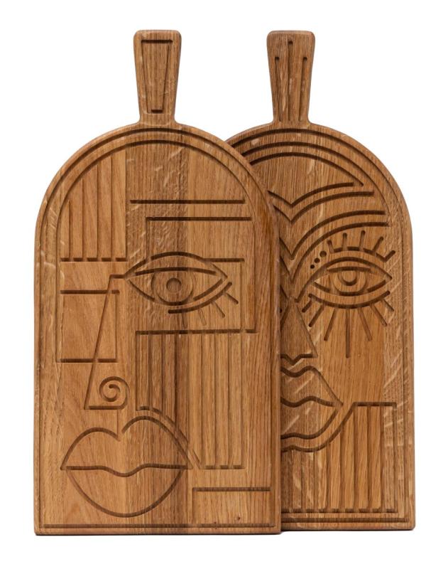 Woodsea Mask Oak - Maska iz hrastovega lesa, deska za rezanje in serviranje 38x19 cm 1208971562