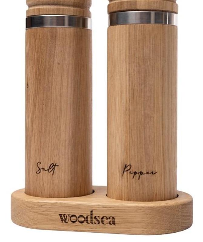 Woodsea Spice - Set mlinov za poper in sol iz hrastovega lesa Ø5x28 cm 1208971597