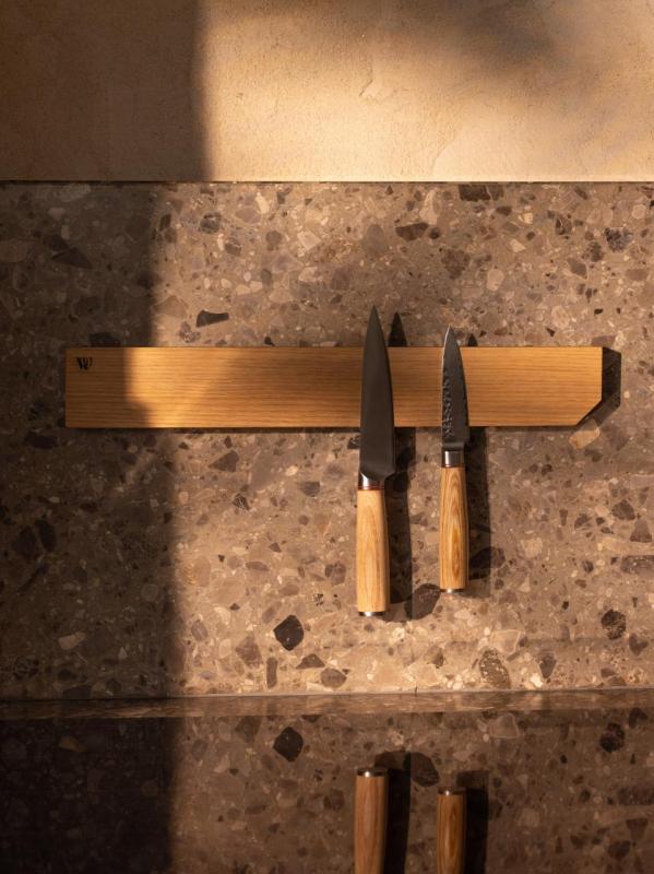 Woodsea Drži Moj Nož - Stenski Nožni Držalnik Iz Hrastovega Lesa 40x6 cm 1208971598