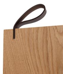 Woodsea Serving S - Hrastova servirna deska 55x17 cm z usnjenim ročajem 1208971615
