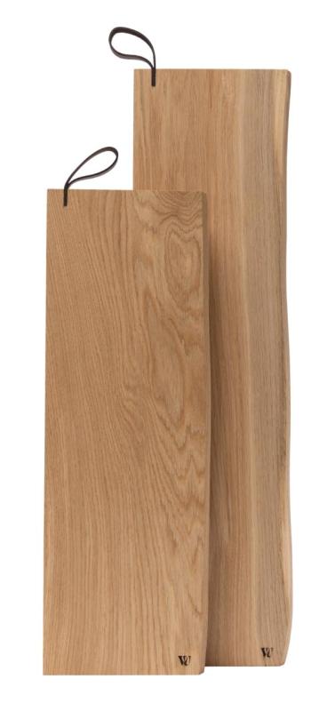 Woodsea Serving L - Hrastova servirna deska 70x17 cm z usnjenim ročajem 1208971616