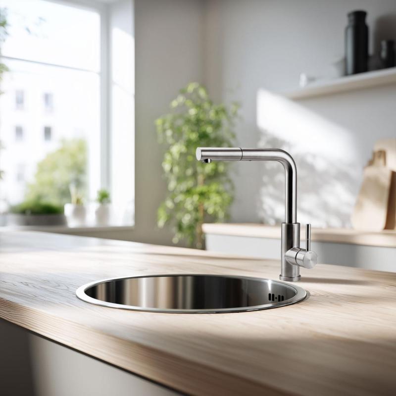 Pure.Sink Rondo RVS Okroglo pomivalno korito za ravno vgradnjo, podgradnjo in nadgradnjo 38 cm PRN38-02