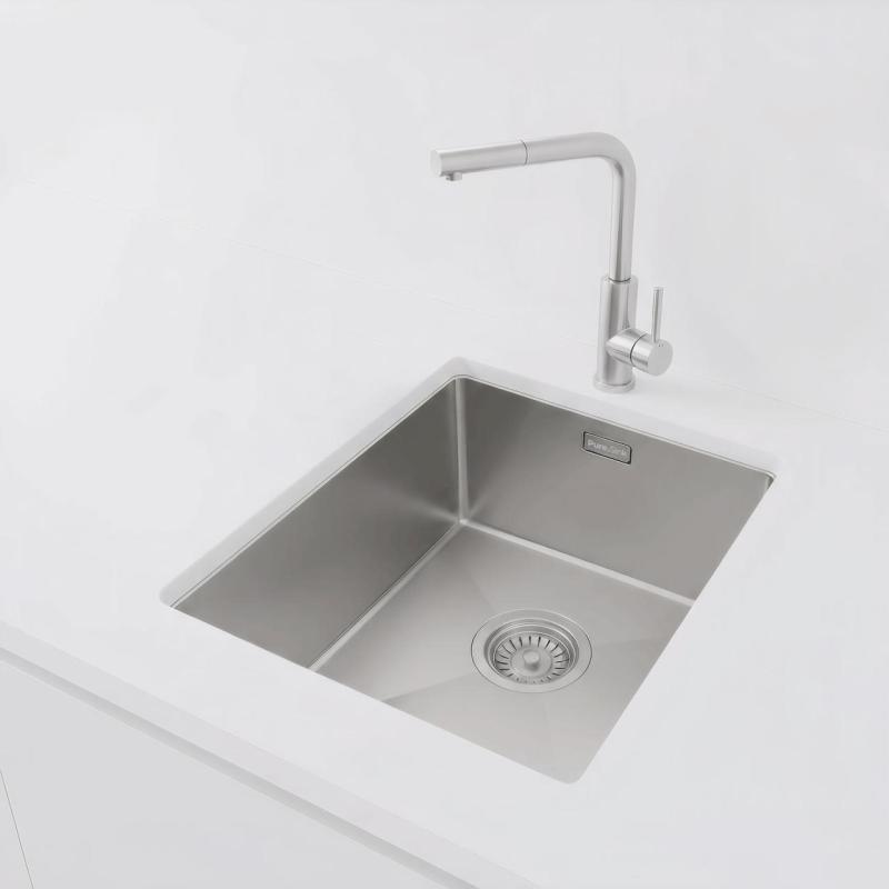 Pure.Sink Luxion Nerjaveče jeklo pomivalno korito 36x40 cm za vgradnjo pod pult, vgradnjo v pult in nad pultom  PLX3640-02
