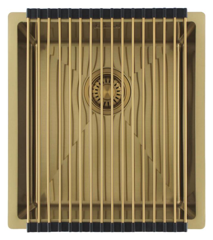 Pure.Sink Luxion Zlata pomivalna korita 36x40 cm za vgradnjo pod pult, vgradnjo v pult in nad pult PLX3640-60