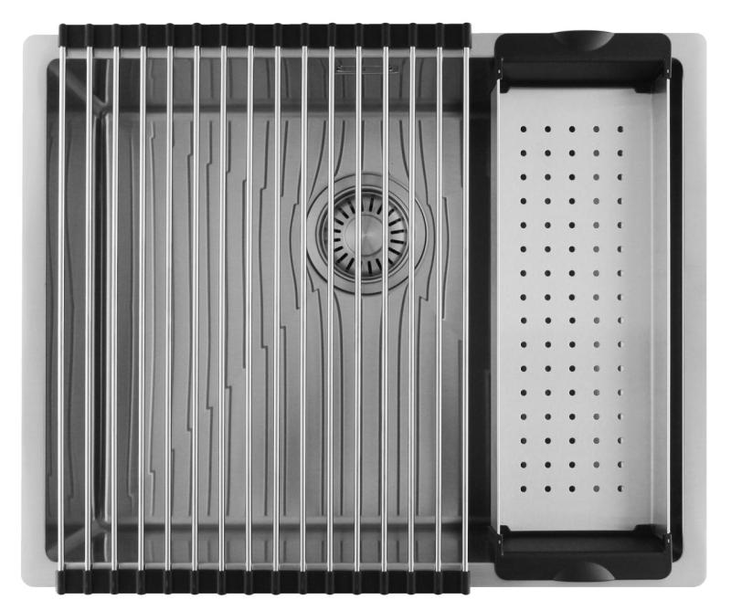 Pure.Sink Luxion Nerjaveče jeklo pomivalno korito 50x40 cm za vgradnjo pod pult, vgradnjo v pult in nadgradnjo  PLX5040-02