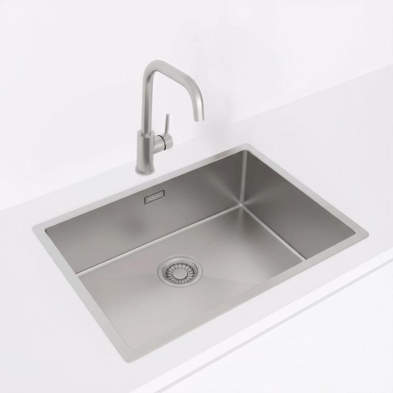 Pure.Sink Luxion Nerjaveče jeklo pomivalno korito 55x40 cm za vgradnjo pod pult, vgradnjo v pult in nadgradnjo PLX5540-02