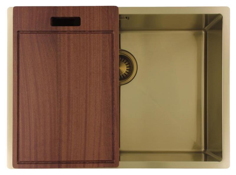 Pure.Sink Luxion Zlata pomivalna korita 55x40 cm za vgradnjo pod pult, vgradnjo v pult in nadgradnjo PLX5540-60